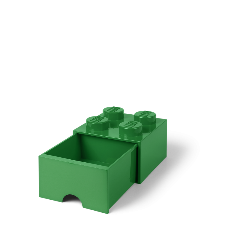 LEGO® úložný box 4 s šuplíkem tmavě zelená