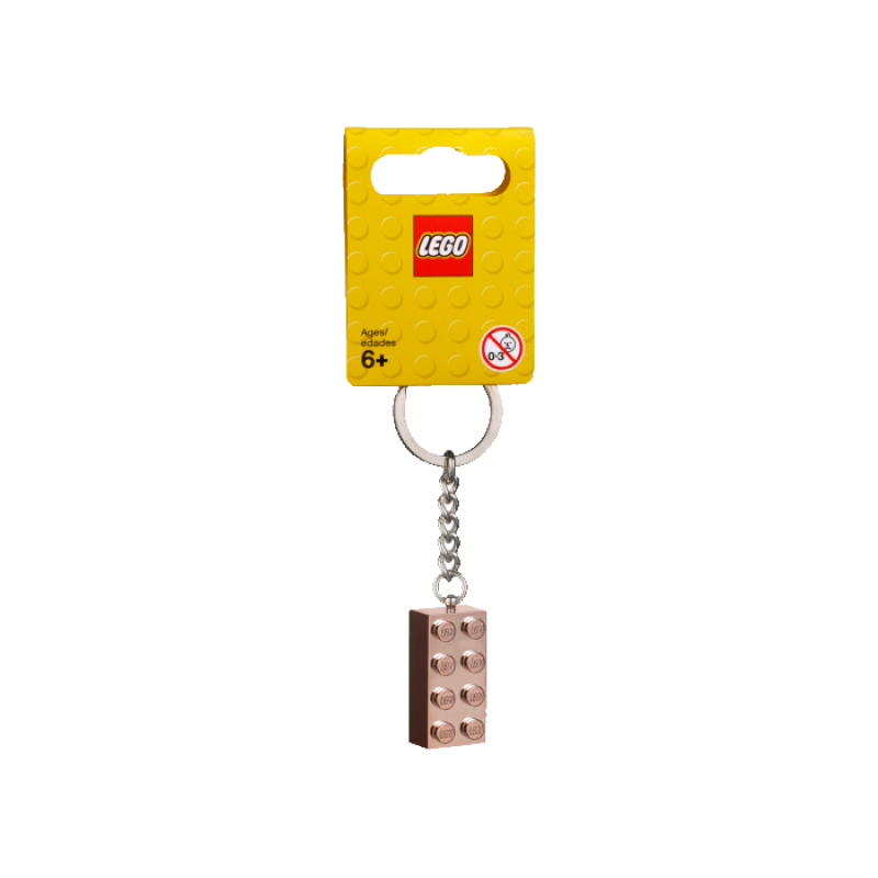 LEGO® Iconic 853793 Přívěsek na klíče – Kostka růžové zlato