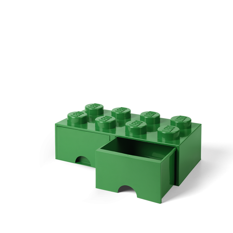 LEGO® úložný box 8 s šuplíky tmavě zelená