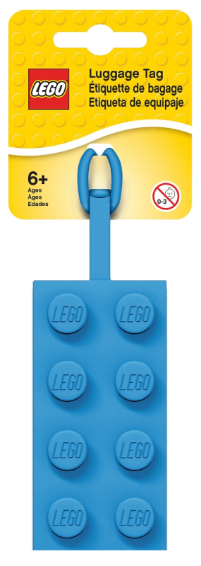 LEGO® Jmenovka na zavazadlo - kostka 2x4 modrá