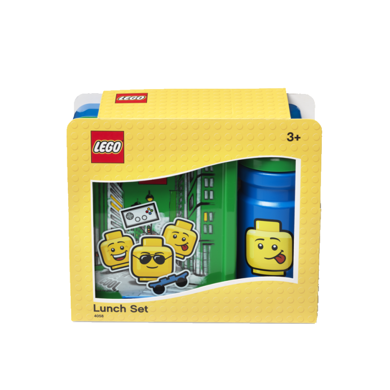 LEGO® Iconic Boy svačinový set (láhev a box) - modrá/zelená