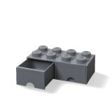 LEGO® úložný box 8 s šuplíky tmavě šedá