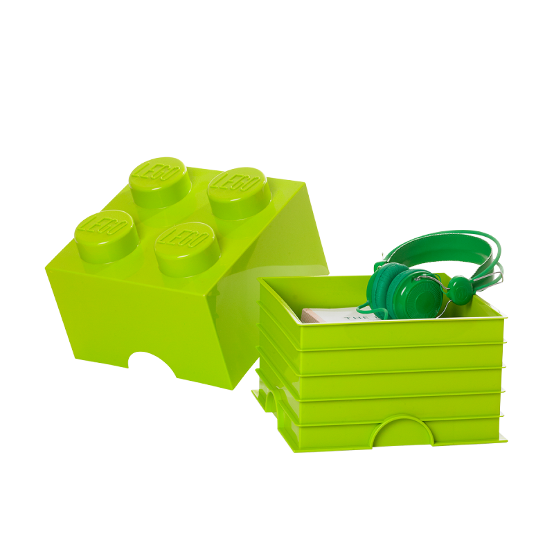 LEGO® úložný box 4 světle zelená