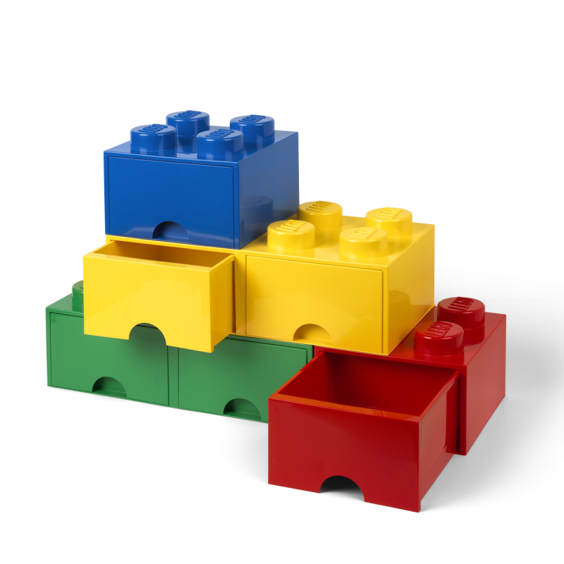 LEGO® úložný box 4 s šuplíkem tmavě zelená
