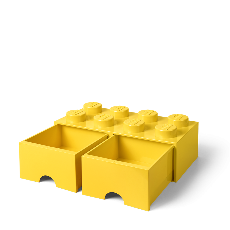 LEGO® úložný box 8 s šuplíky žlutý