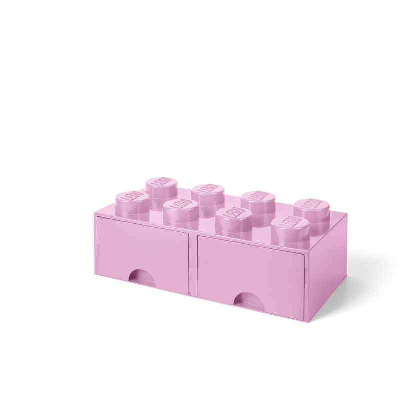 LEGO® úložný box 8 s šuplíky světle růžová