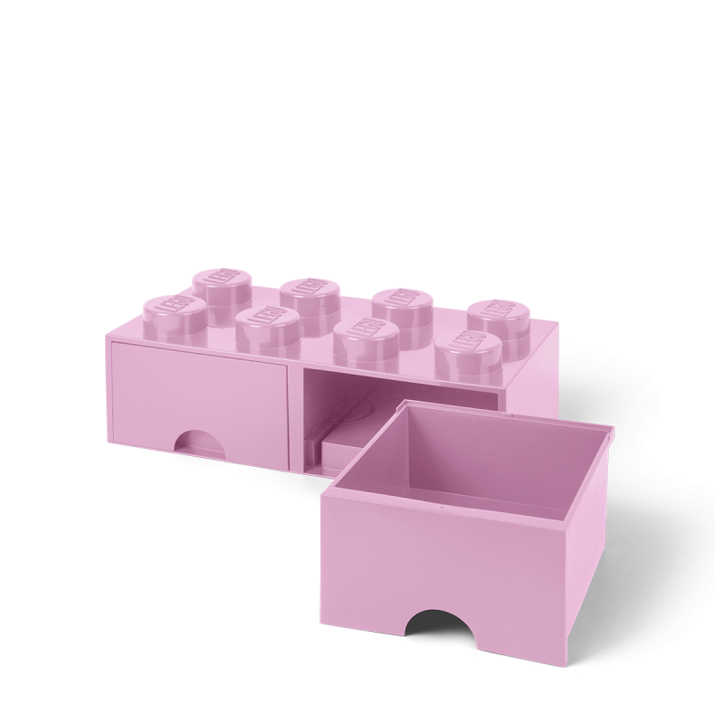 LEGO® úložný box 8 s šuplíky světle růžová