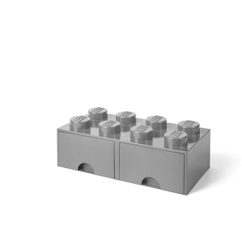 LEGO úložný box 8 s šuplíky šedá