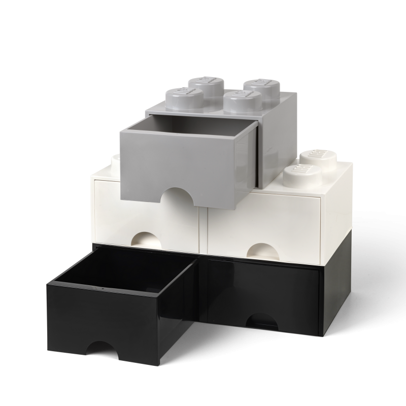LEGO úložný box 8 s šuplíky šedá