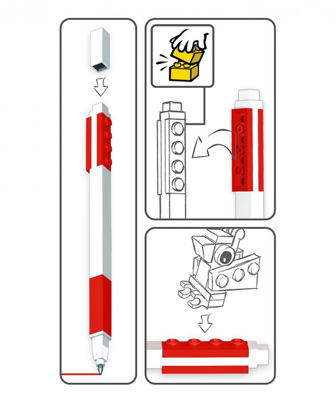 LEGO Gelové pero, modré - 2 ks