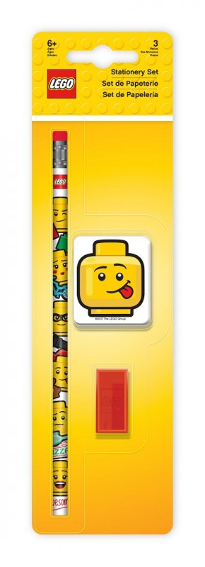 LEGO Iconic Stationery Set - tužka, ořezávátko, guma