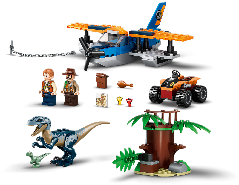 LEGO Jurassic World Velociraptor: Záchranná mise s dvouplošníkem 75942