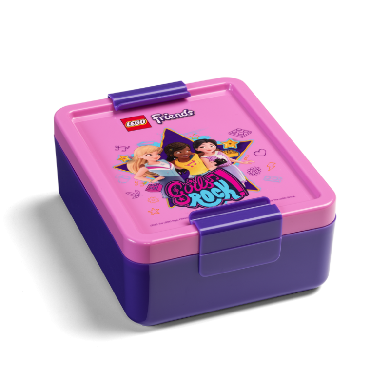 LEGO® Friends Girls Rock svačinový set (láhev a box) - fialová