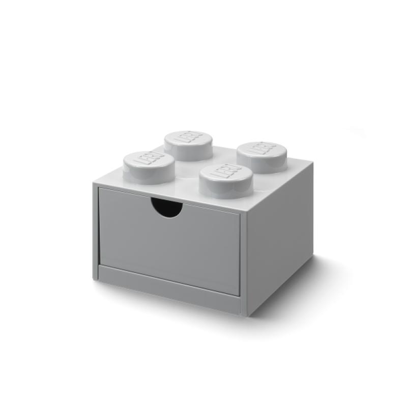 LEGO® stolní box 4 se zásuvkou - šedá