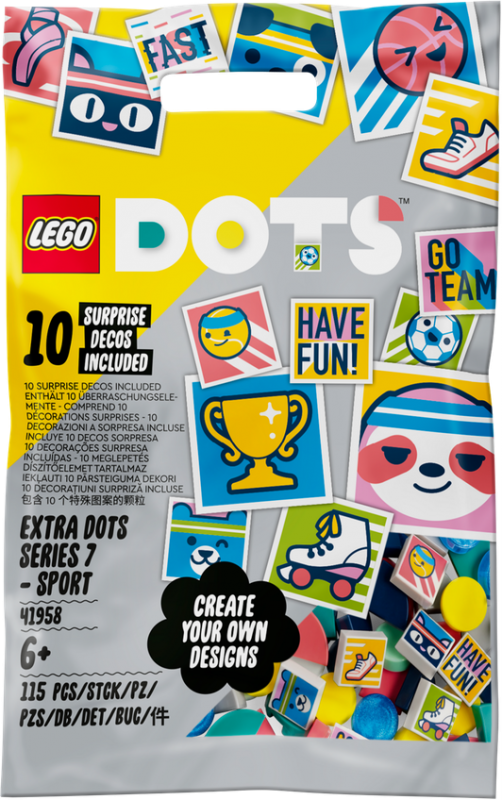 LEGO® DOTS 41958 Doplňky DOTS – 7. série – SPORT