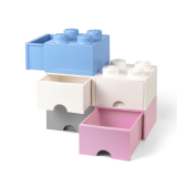 LEGO® úložný box 8 s šuplíky červená