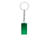 LEGO® Iconic 854083 Přívěsek na klíče – zelená kovová kostka 2x4