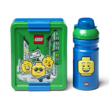 LEGO® Iconic Boy svačinový set (láhev a box) - modrá/zelená
